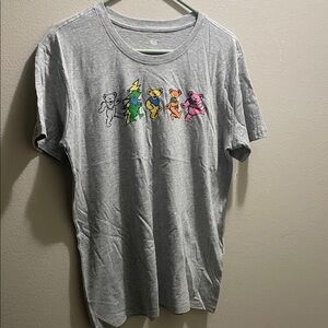 Jerry Garcia Greatful Deaf Gray Graphic T-Shirt